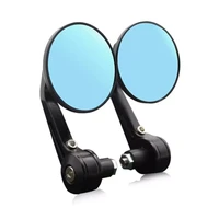 22mm universal motorcycle mirror aluminum black handle bar end rearview side mirrors sport for motorcycle