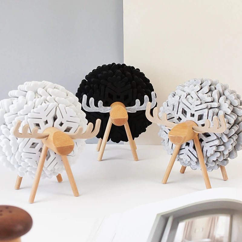 

Sheep Shape Anti Slip Cup Pads Coasters Insulated Snowflake Felt Cup Mats Japan Style Creative Home Office Decor Art Crafts Gift
