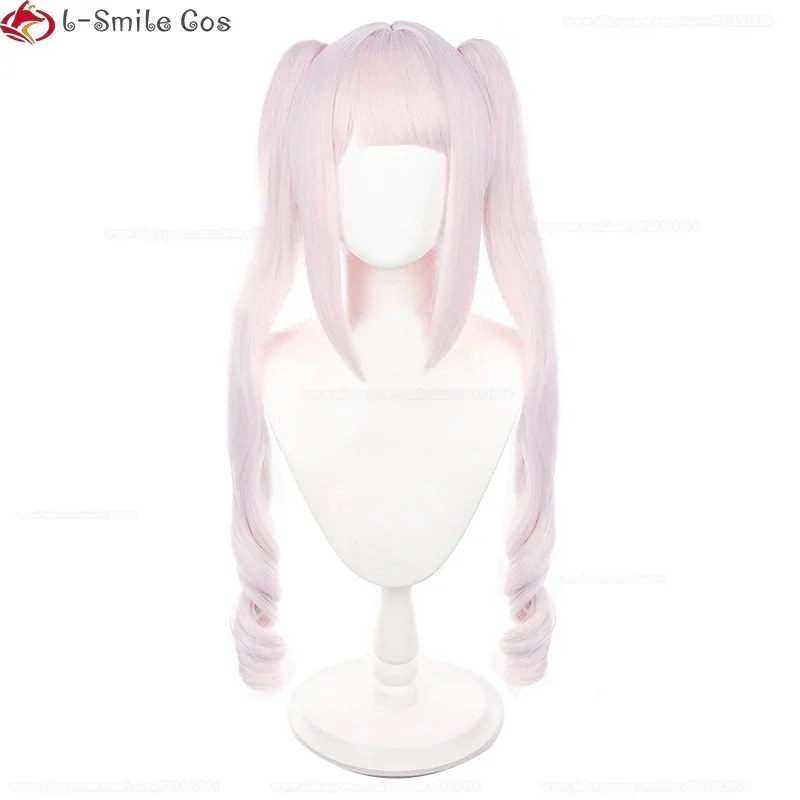 Парик для косплея игры Алиса термостойкие розовые вьющиеся волосы из пони длиной