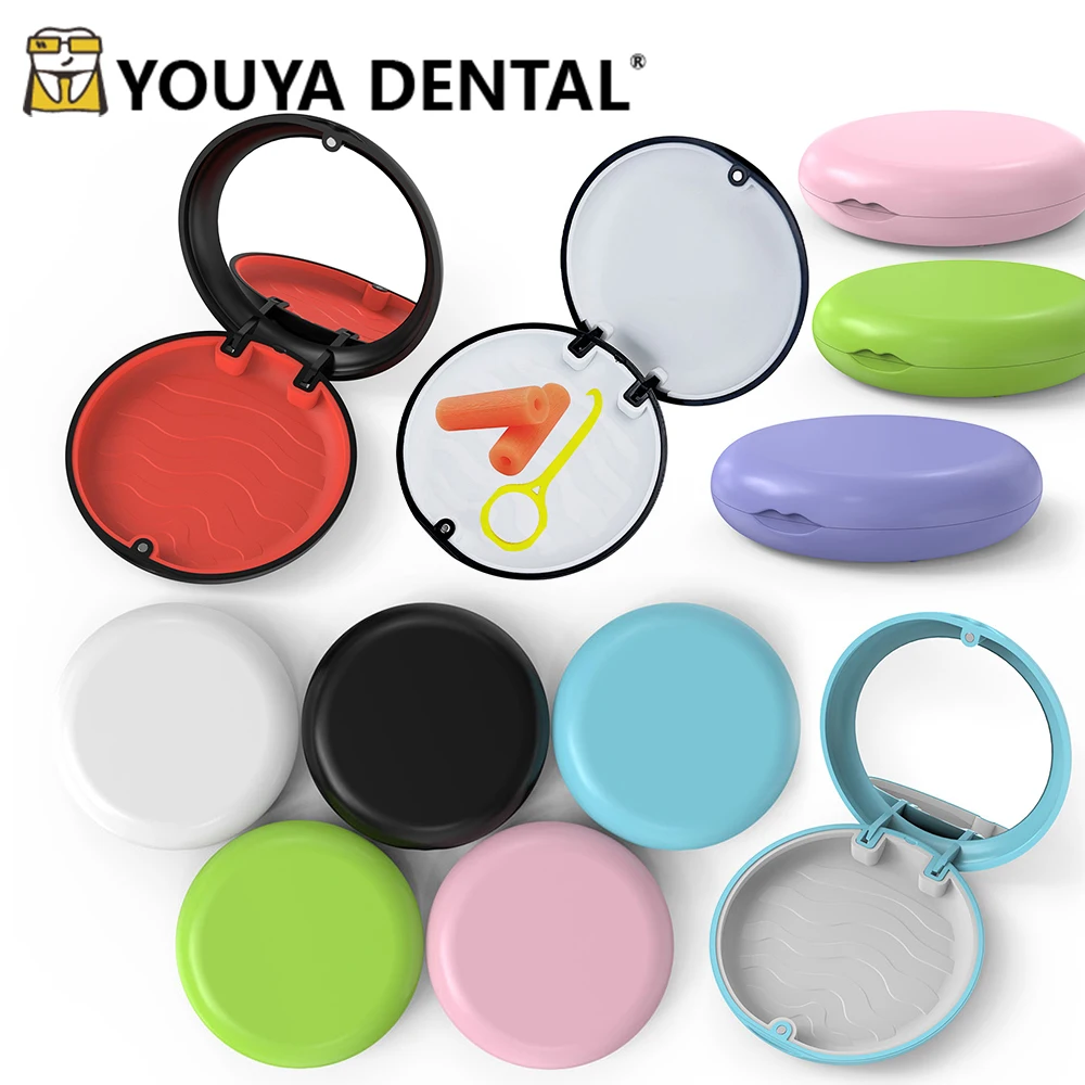 

Retainer Case False Tooth Box Orthodontic Case Mouth Guard Braces Boxes Denture Fake Teeth Case with/without Mirror