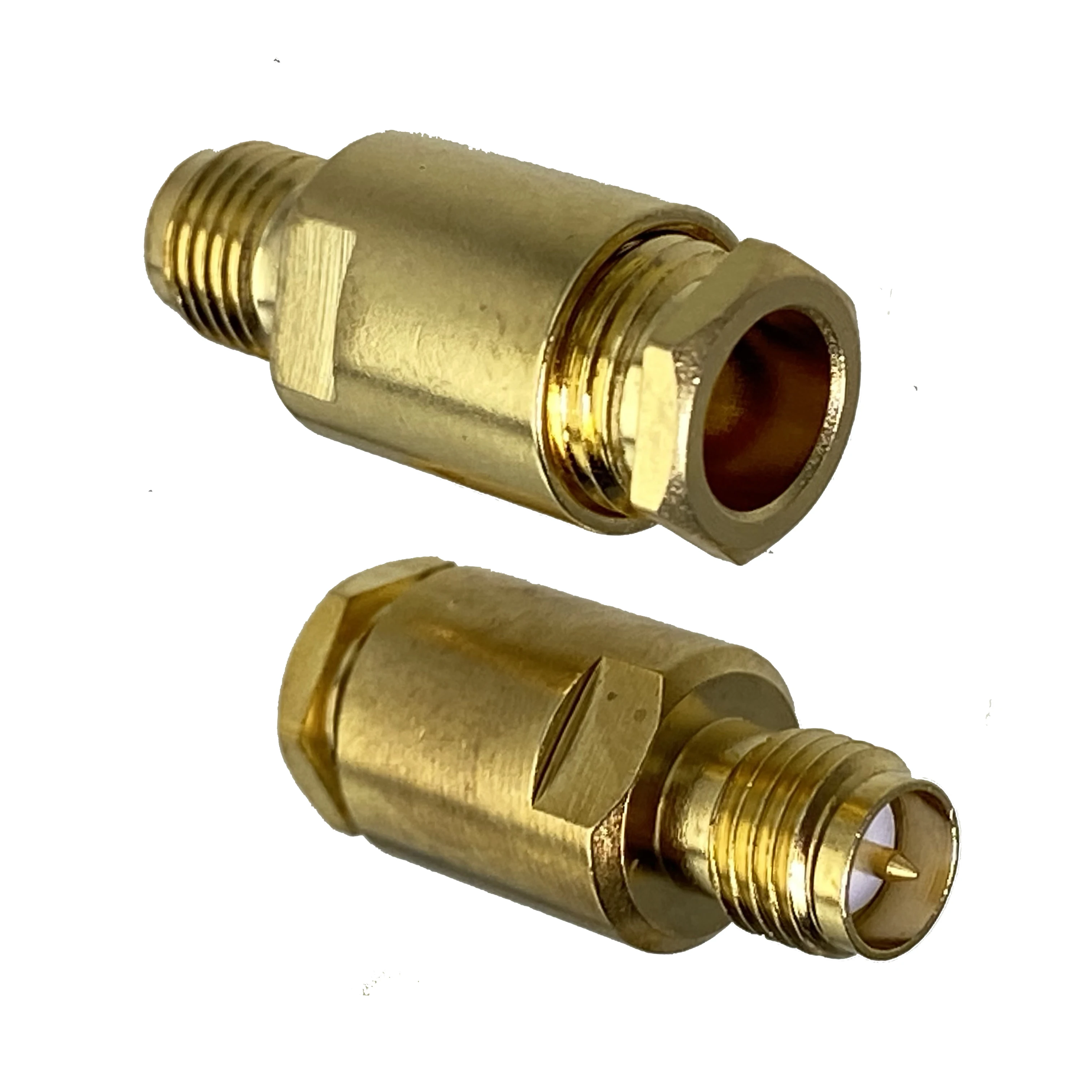 

1pcs Connector RP SMA Female Plug Clamp RG58 RG142 LMR195 RG400 RF Coaxial Adapter Straight New Brass Wire Terminals