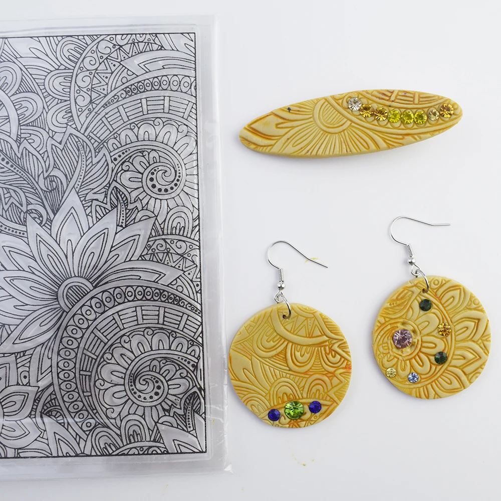 Листы для штампов из полимерной глины мандала ракушка волна искусство рисунок