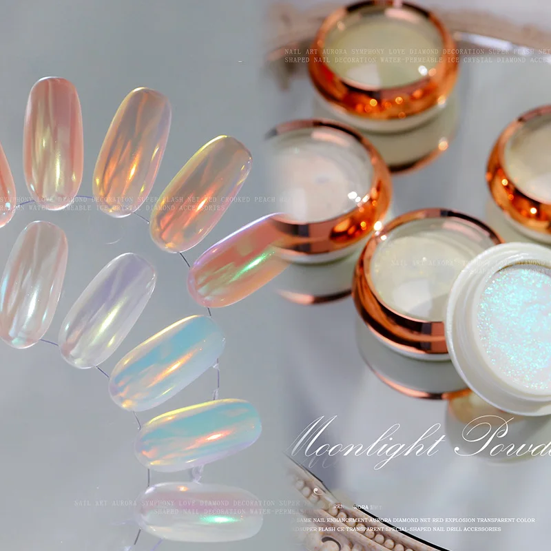 

Новинка твердый лунный свет аврора удлинение ногтей прозрачный волшебный супер зеркальный Ультрафиолетовый гель пигментный порошок хромо...