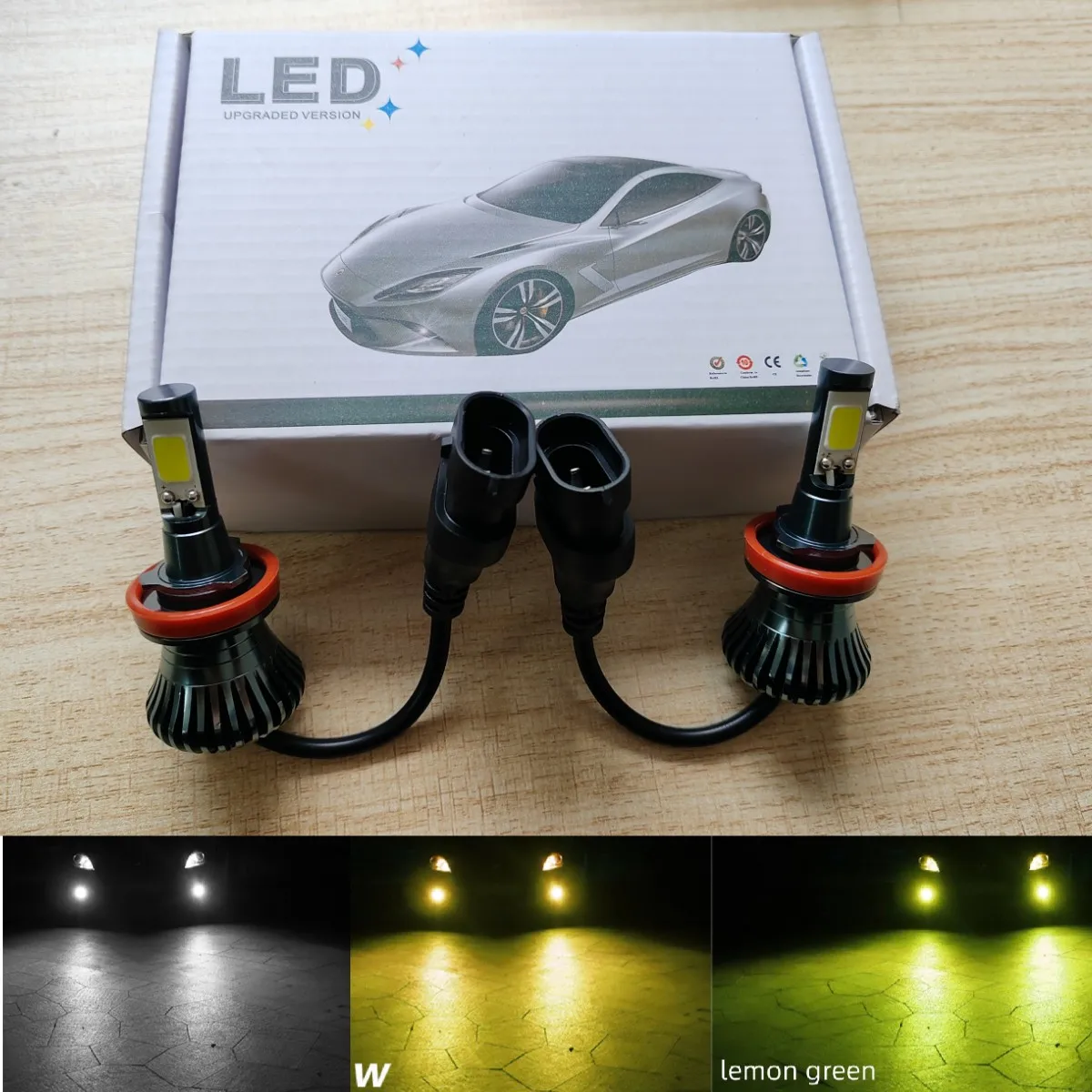 

Автомобильная универсальная передняя противотуманная лампа 12 В, 2 шт., яркая светодиодная лампа, мигающая H11HB3HB4 880 881H3H7H8H9 PSX24w PSX26W, желтая, синяя, белая