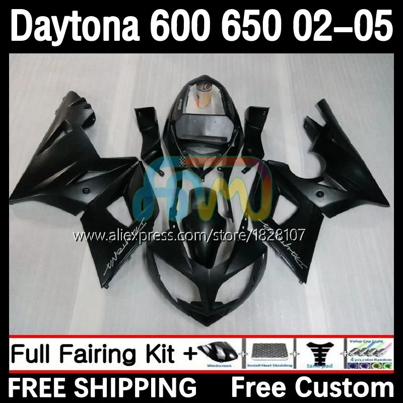 

OEM Fairing For Daytona 600 650 Matte black Daytona650 02 03 04 05 7No.8 Daytona600 Daytona 650 2002 2003 2004 2005 Bodys Kit