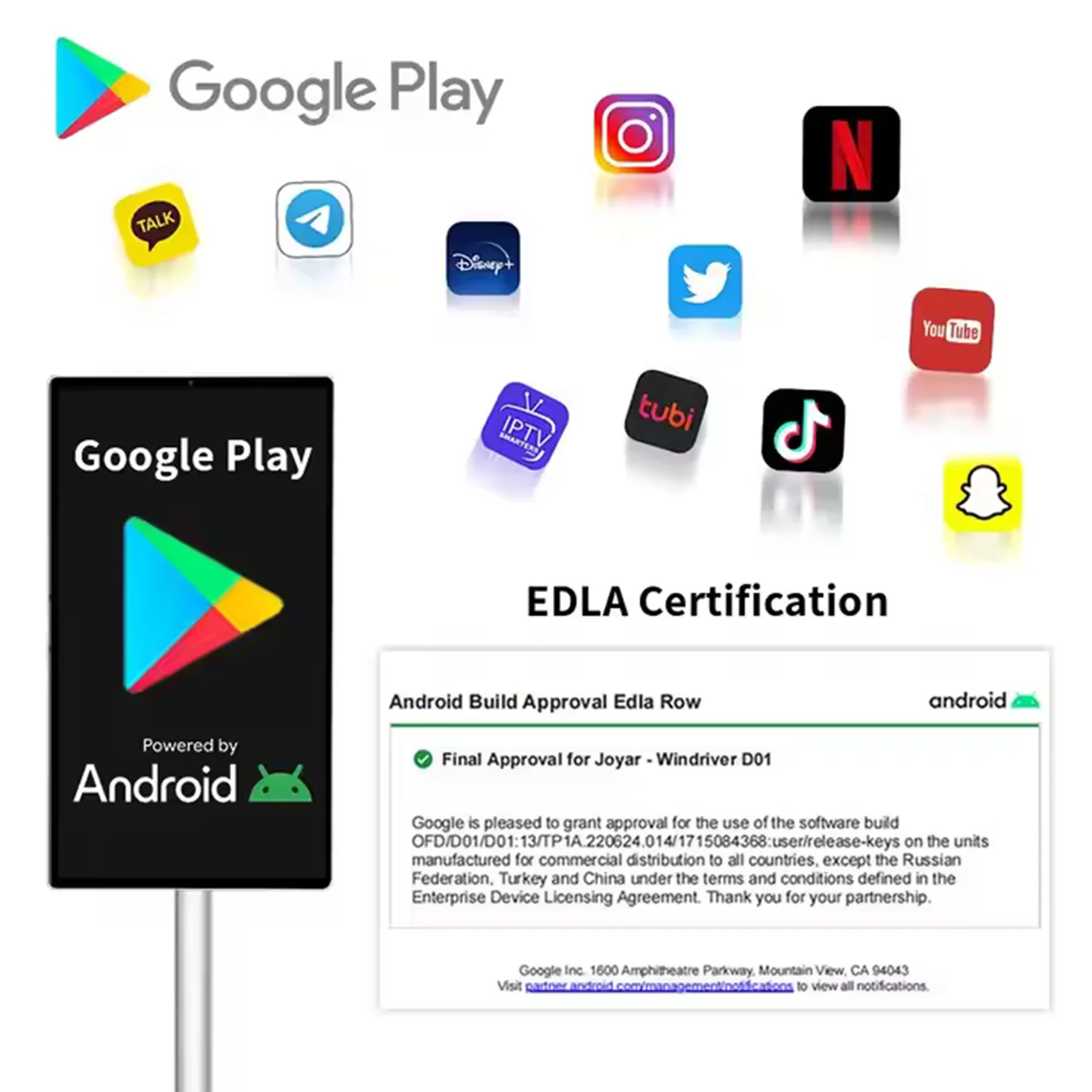 FHD 27-дюймовый портативный смарт-телевизор Android13 планшет со скрытой камерой