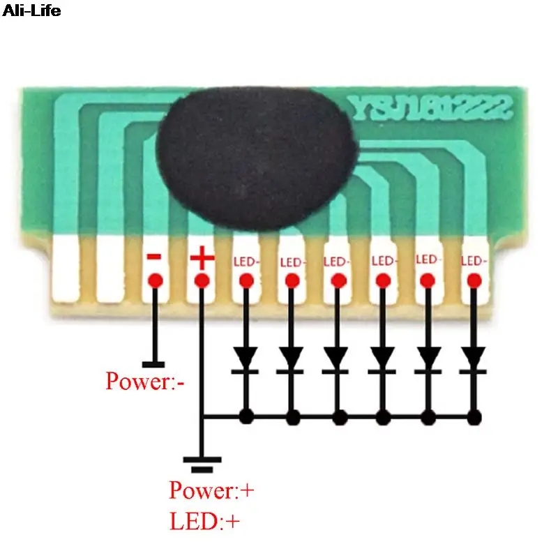 

10pcs/lot DIY 6-LED LEDs 3-4.5V Flash Chip COB LED Driver Cycle Flashing Control Board Module IC Electronic