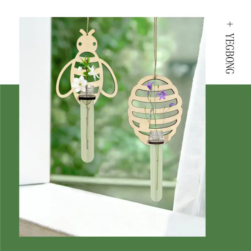 

3pcs/Box Creative Art Flowers Vase Hanging Decoration Plant Holder Modern Nordic Style Transparent Vase Home Garden Ornaments U2