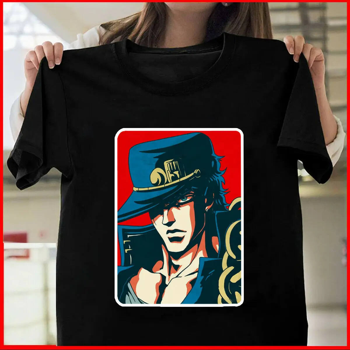

80s JoJo's Bizarre Adventure Joseph Joestar T Shirt Size S_3XL