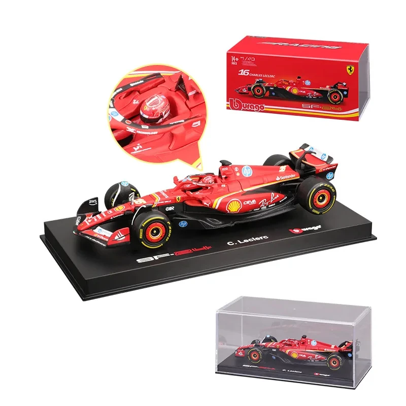 2024 Новый горячий Bburago F1 1:43 Ferrari SF24 Aston Martin AMR23 Red Bull Racing RB20 Миниатюрная литая под