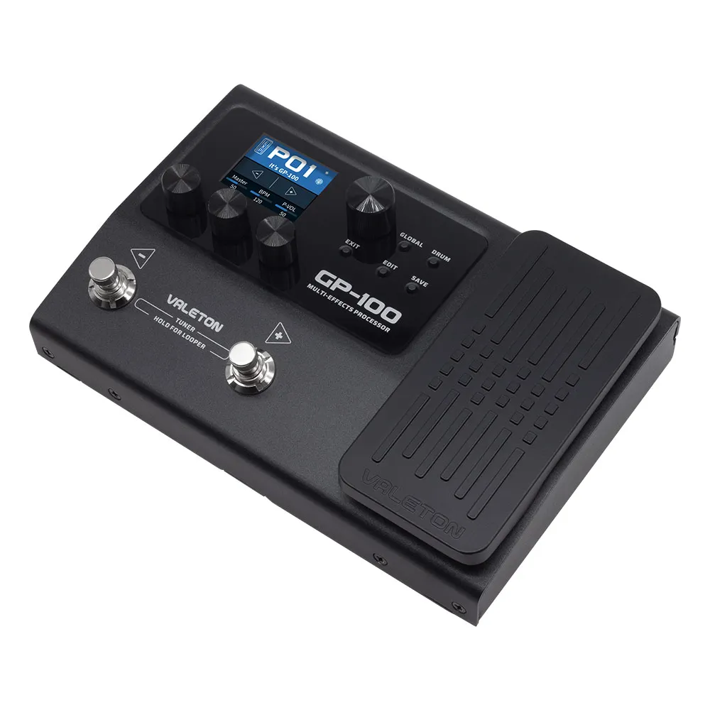 Valeton GP-100 Guitar Bass Amp Modeling IR Cabinets Simulation Multi Language Multi-Effects with Expression Pedal Stereo OTG USB
