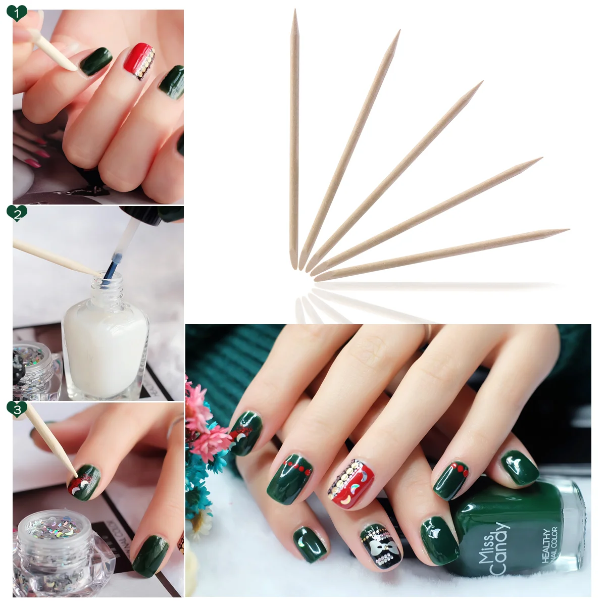 Фрезер для маникюра полированная искусственная кожа набор деревянных