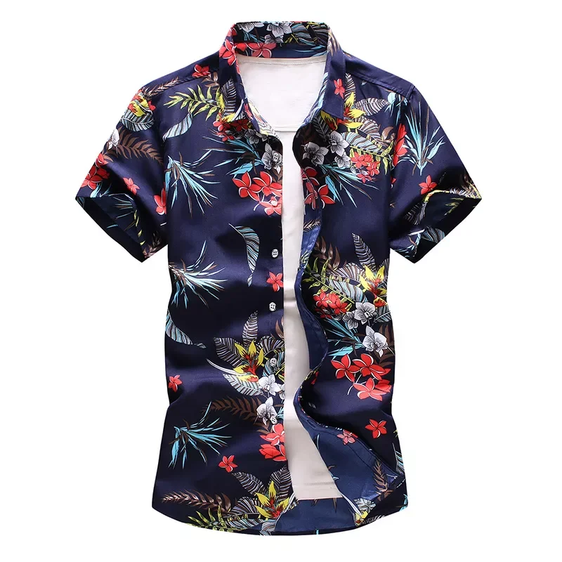 

NEW IN Size 5XL 6XL 7XL Men's Hawaiian Shirt 2020 Summer New Fashion Casual Printing Short Sleeve Flower Shirt Male Brand Cl