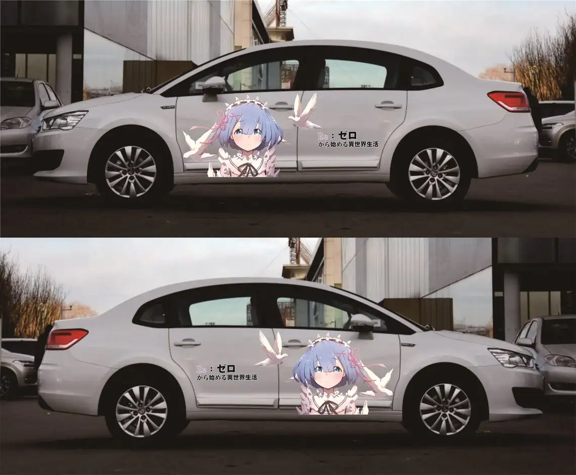 

Anime ITASHA Rei Car wrap Door Side Stickers Fit With Any Cars Vinyl graphics car accessories car stickers car decal