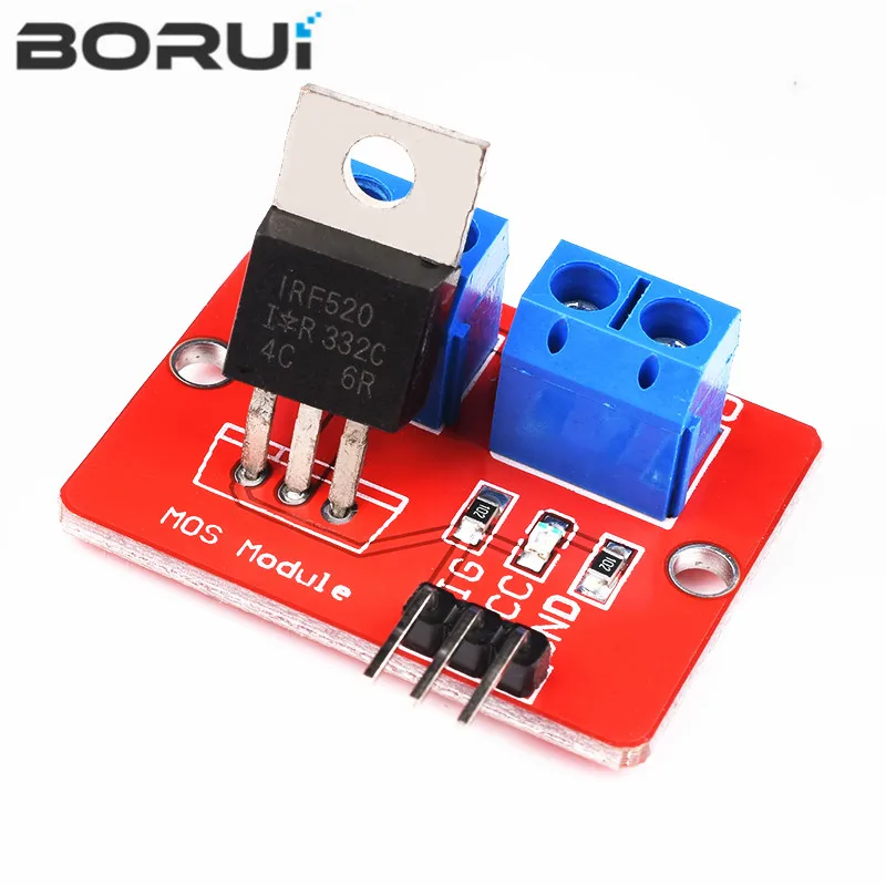Верхняя кнопка Mosfet 0-24 В, стандартный модуль IRF520 для Arduino MCU ARM Raspberry pi