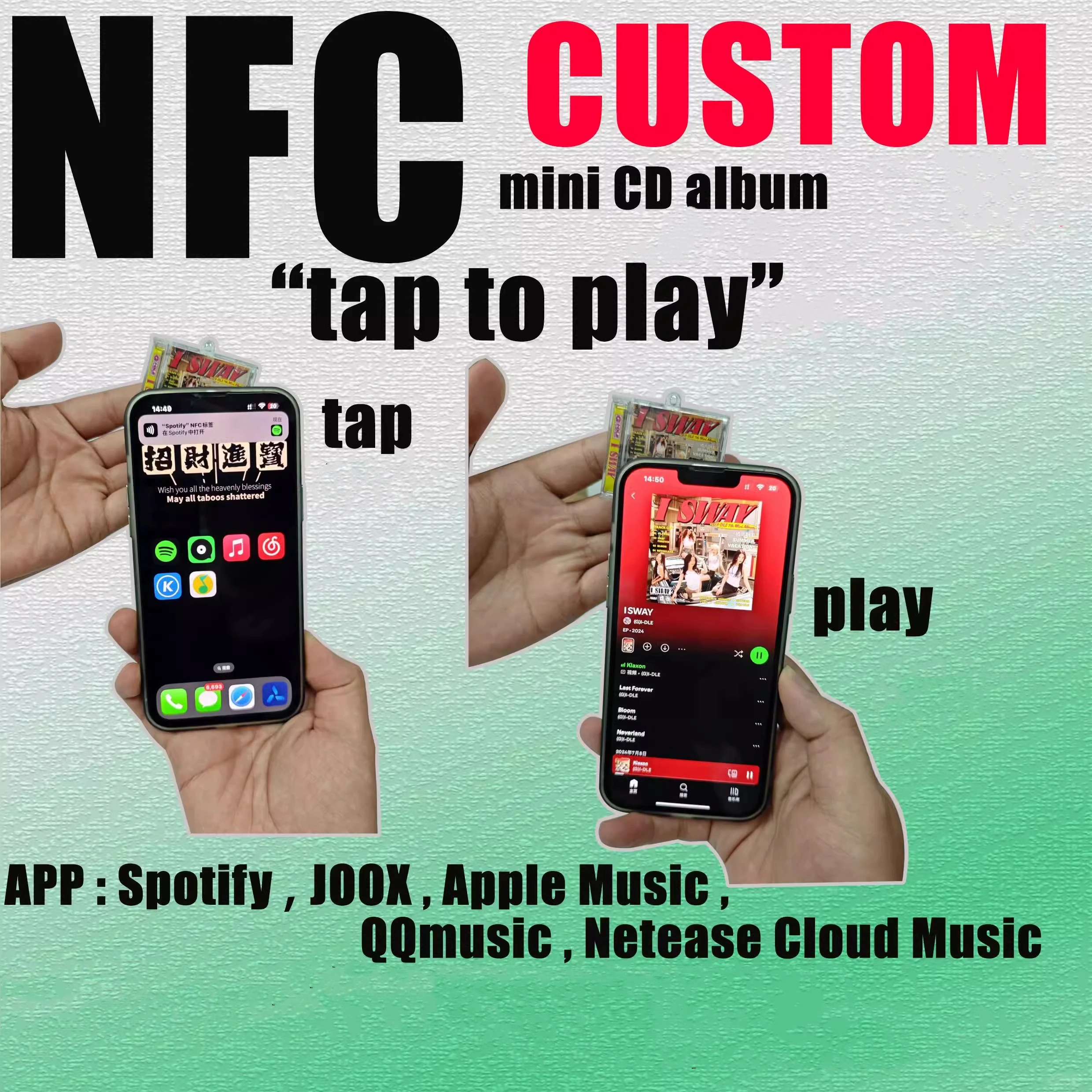 Брелок в стиле хип-хоп Slim Shady MINI Music CD NFC Play Song The Eminem Show Album для ключей Косплей