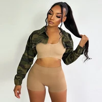 crop camouflage denim coats casual fashion cropped camo jean jackets sexy tops 2022 women fall y2k clothing streetwear