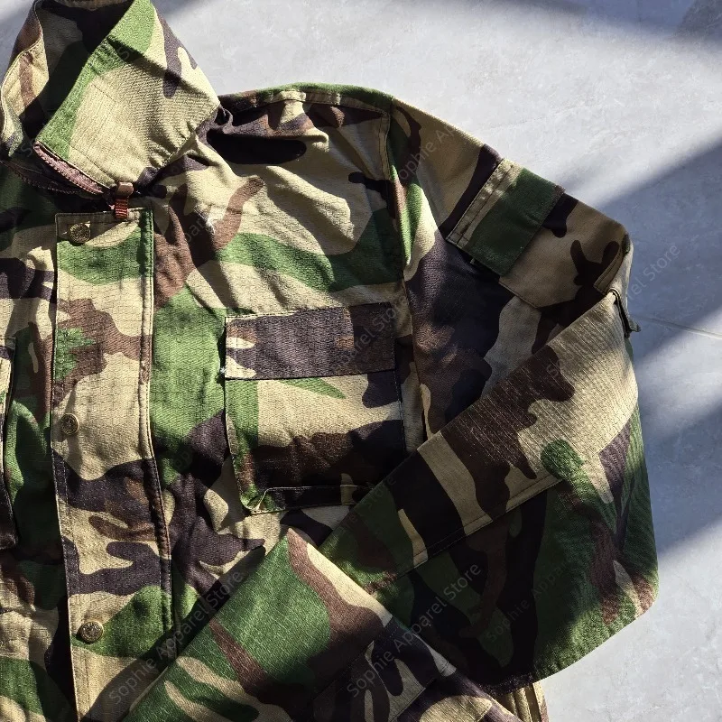 Фото Тактическая военная форма, мужской комплект 87 PLA, армейская боевая куртка, брюки, лесной камуфляж, охотничий тренировочный костюм BDU, уличное снаряжение для страйкбола №2