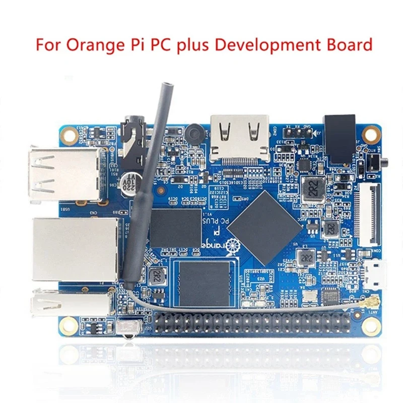 For Orange Pi PC Plus Allwinner H3 1GB DDR3+8GB EMMC Development Board+Shell+Cooling Fan+Heat Sink+Power Supply