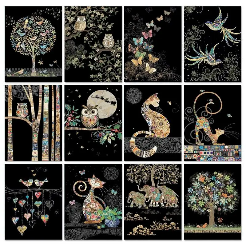 

GATYZTORY живопись по номерам рандомная роспись рисунок уникальный подарок картина по номерам абстрактный пейзаж для Livi