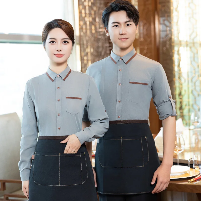 Униформа официанта с регулируемым рукавом для осени/зимы в горячем горшке