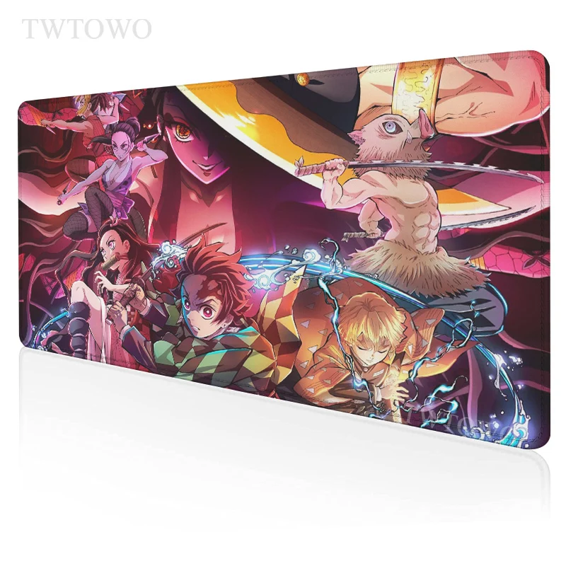 anime demon slayer kimetsu no yaiba mouse pad gaming xl hd computer mousepad xxl office natural rubber carpet laptop table mat free global shipping