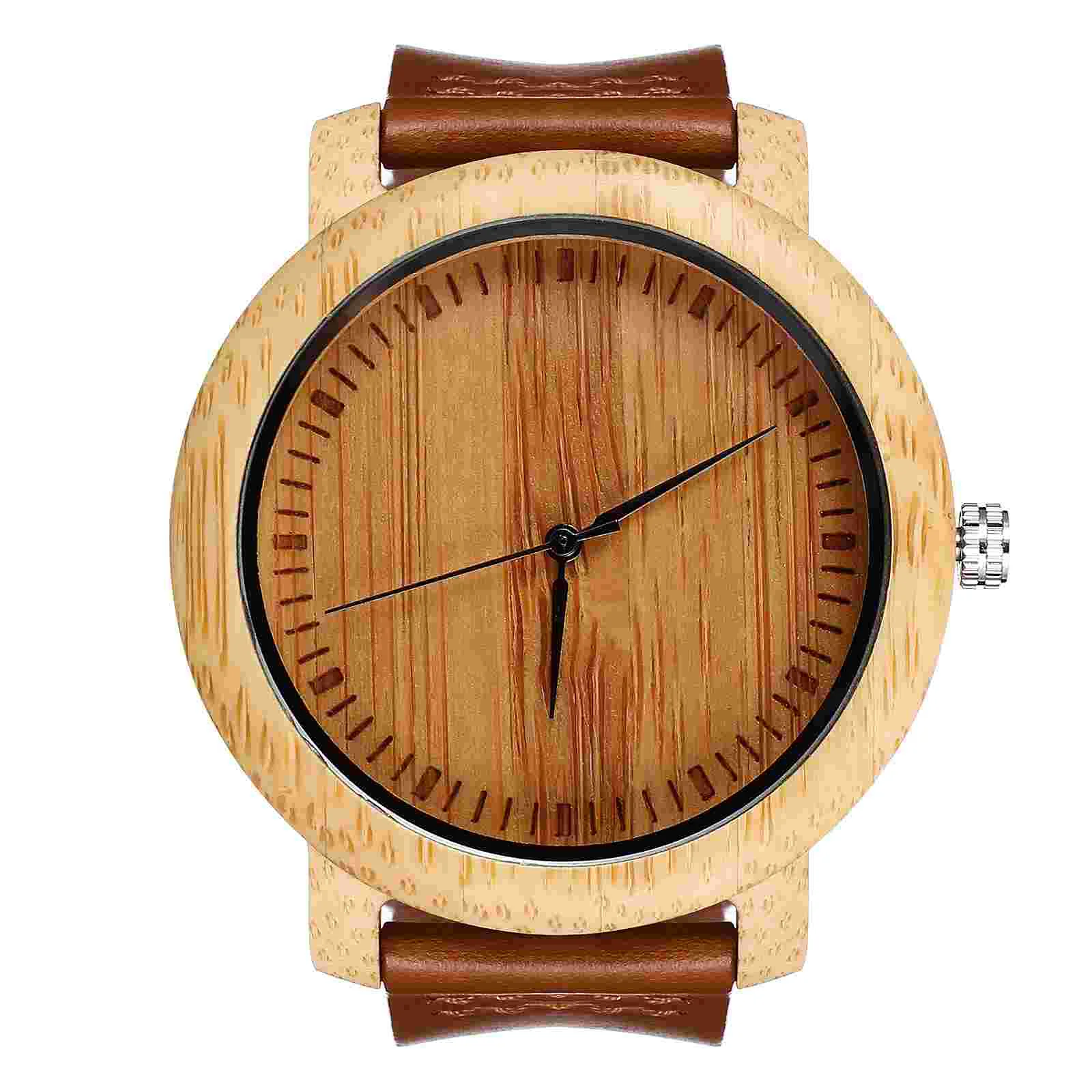 Delicate Deportivo Para Mujer Men's Watches Bamboo Quartz Movement Wristwatch Toddler for Child