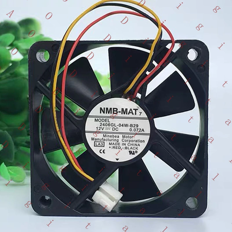 Фото RT+ M 1 шт. НОВЫЙ вентилятор охлаждения NMB 2406GL-04W-B29 12VDC 0.072A 3-проводной №1