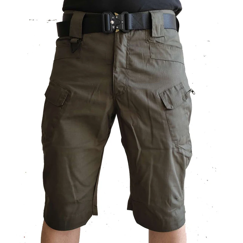 

2022 Men's Cycling Shorts Solid Color Pockets Tactical Pants Shorts Waterproof Camo Cargo Pants Hiking Camping Training Trousers
