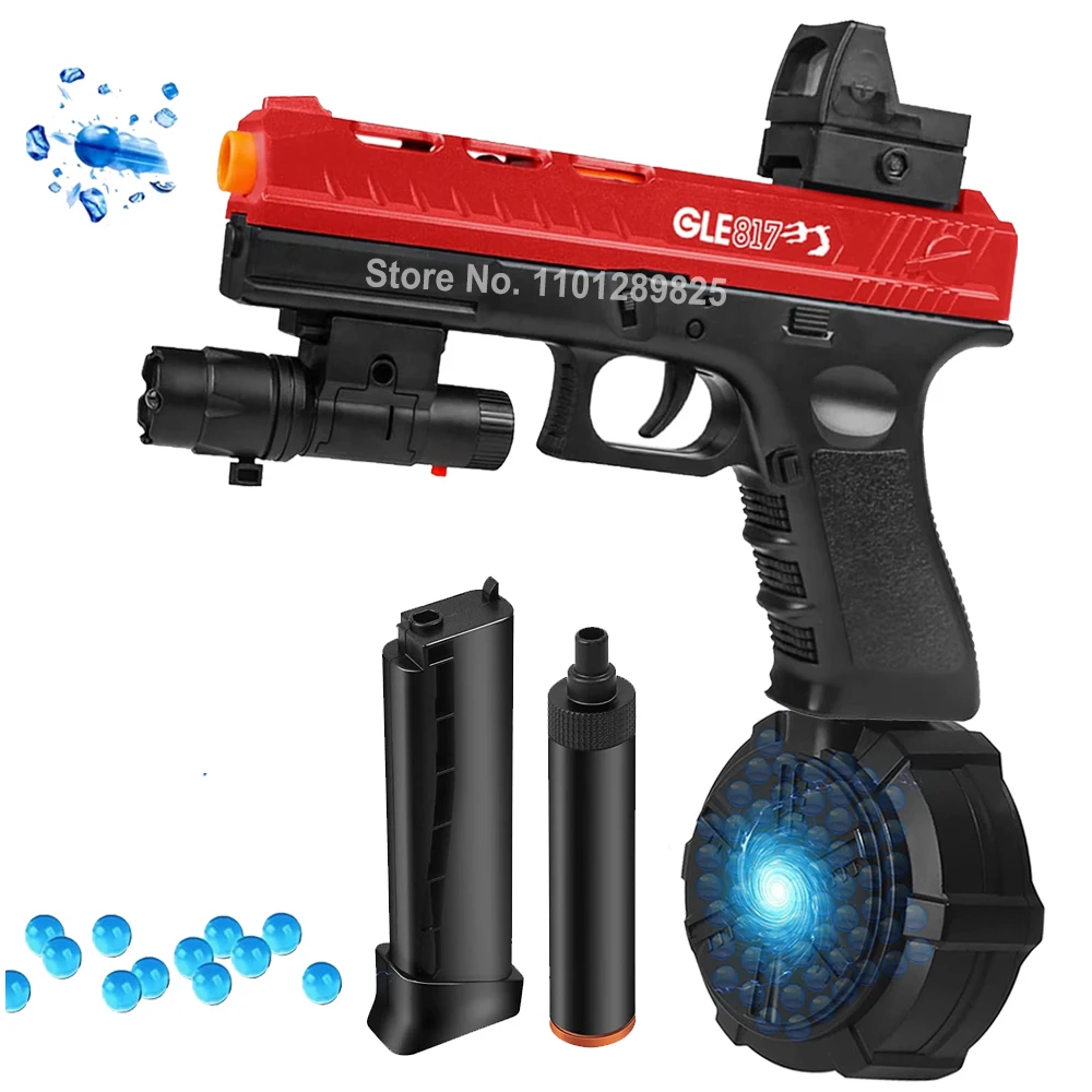 

2 IN 1 Electric Manual Splatter Ball Gel Blaster Pistol Auto Shooting Airsoft Toy Gun Outdoor Weapon Pistola For Kids Adult Gift