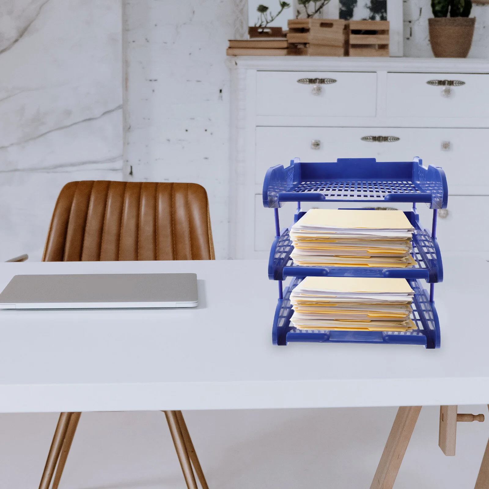 

Management Shelf Desk Trays Desk Organizer Paper Rack Desktop File Office Storage Folder