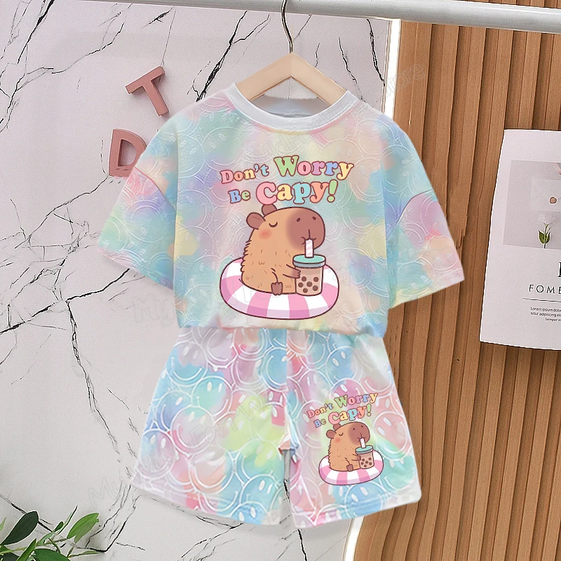 

MINISO Детские футболки и шорты "Don't Worry Be Capy"