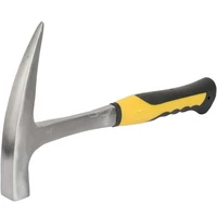 804g geological hammer with pointed tip rubber handle grip for geological study prospecting mining masonry related