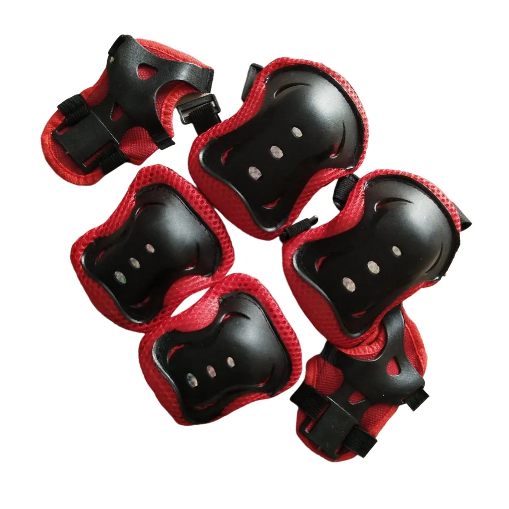 

6 Pieces Set Roller Skating Pad Skateboard Kneepad Protector Accessories