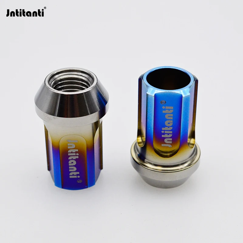 

Jntitanti Gr5 Titanium anti theft lug nuts M12/14*1.25/1.5*35mm 20nut+1key open end
