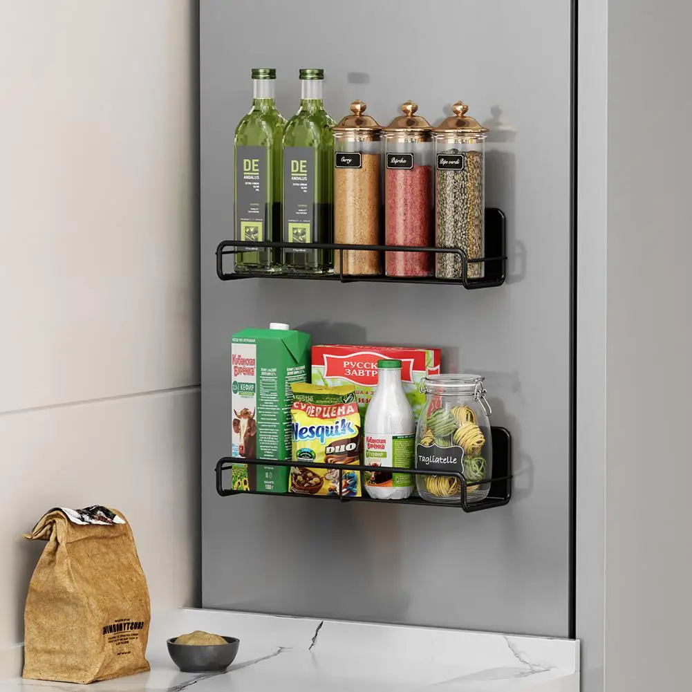 

Magnetic Storage Holder Refrigerator Shelf Kitchen Double Paper Storage Layer Organizer Kitchen Towel Holder Accessories Sp F7D7