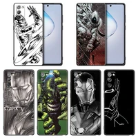 phone case for samsung note 8 9 10 m11 m12 m30s m32 m21 m51 f41 f62 m01 case soft silicone cover titanium gray marvel heroes