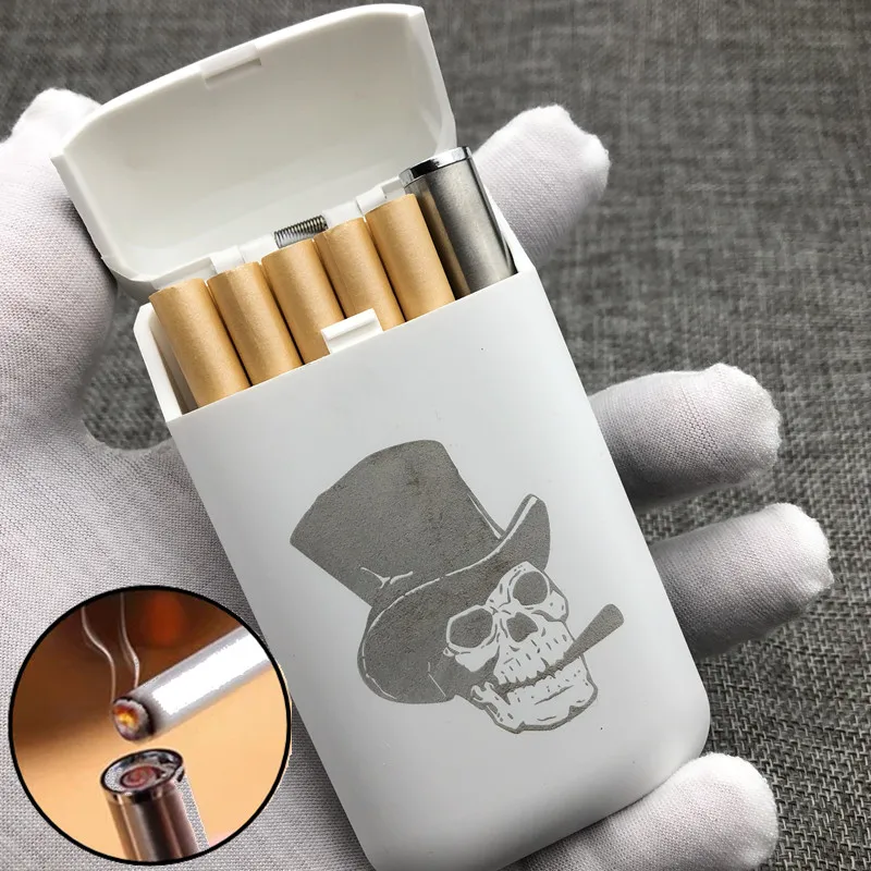 10-20pcs Cigarette Case With Lighter Gift For Smoking