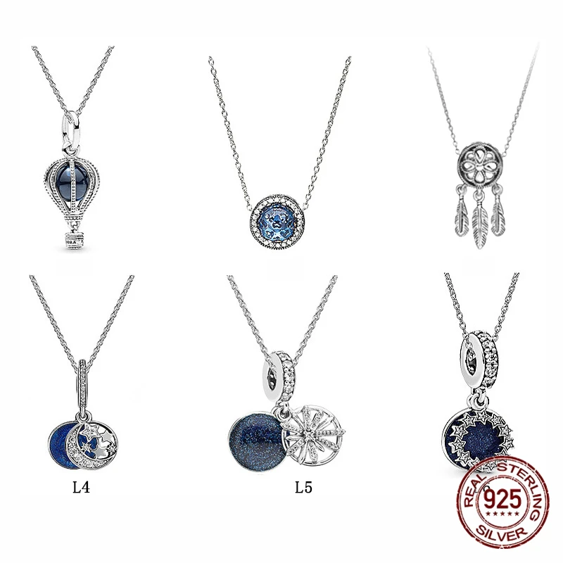 

Серебро 925 пробы, подходит к оригинальной классической модели Pandora, сочетается с подвеской из бисера, модное ожерелье с подвеской-цепочкой