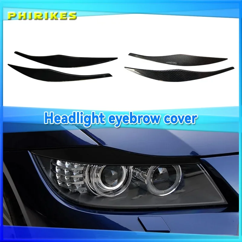 Глянцевая черная отделка для автомобильных фар век бровей BMW 3 серии E90 E91 Sedan Touring