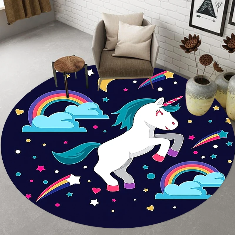 

cartoon Round Carpet living Room Bedroom Rug Carpet for Living Room 3d children round rug Decorative Bedside Mat