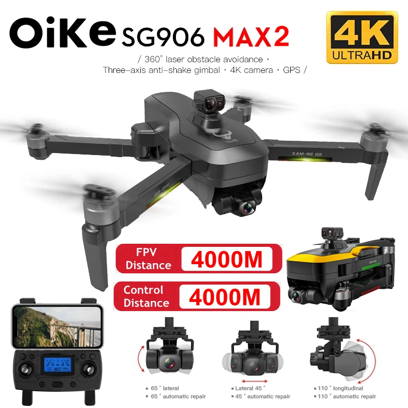

Drone 4K Camera Profesional GPS Drones with EIS 3-Axis Gimbal 4KM 5G WIFI Dron FPV RC Quadcopter SG906MAX SG906 MAX MAX1 MAX2