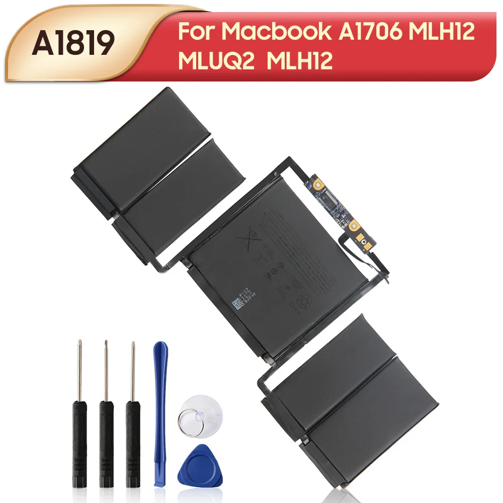 New Replacement Laptop Battery A1819 For Macbook A1713 MLH12 MLUQ2  MLH12 4314mAh with Tools