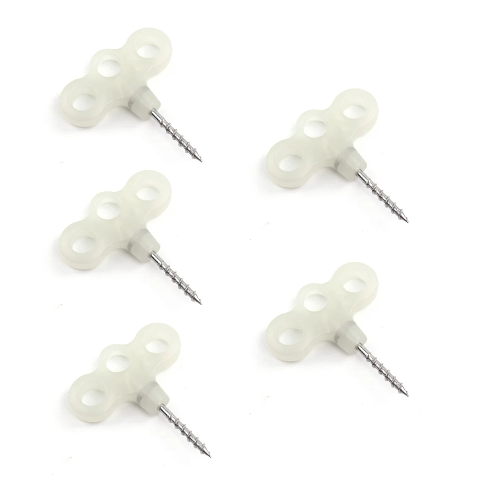 

5pcs Travel Outdoor Equipment Camping Rope Buckle Hook Spiral Accessories Screw Spike Night Vision Tent Nail Ground Pin Pegs