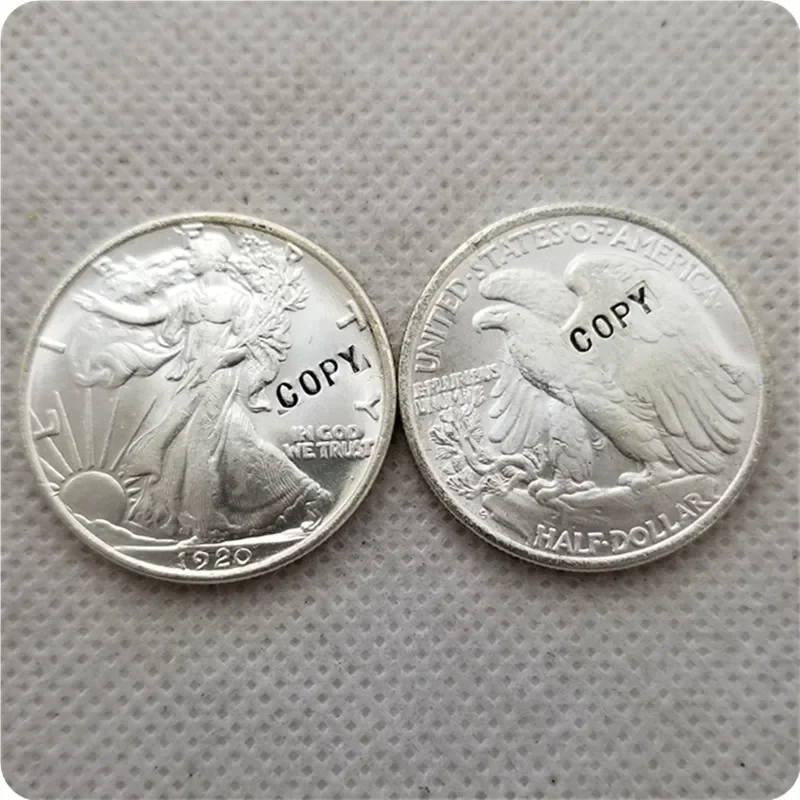 1920-P S D Walking Liberty Половина доллара МОНЕТА КОПИЯ памятные монеты-реплики монет