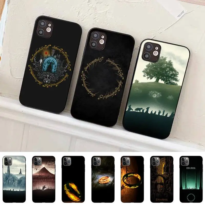 

YNDFCNB Lord Ring Movie LoTR Phone Case for iPhone 11 12 13 Mini Pro Max 8 7 6 6S Plus X 5 SE 2020 XR XS Funda Case