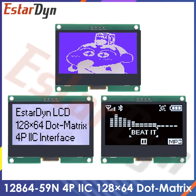 12864 IIC 4P ЖК-модуль 128X64 I2C ST7567S COG графический экран Плата LCM панель 128x64 матричный для