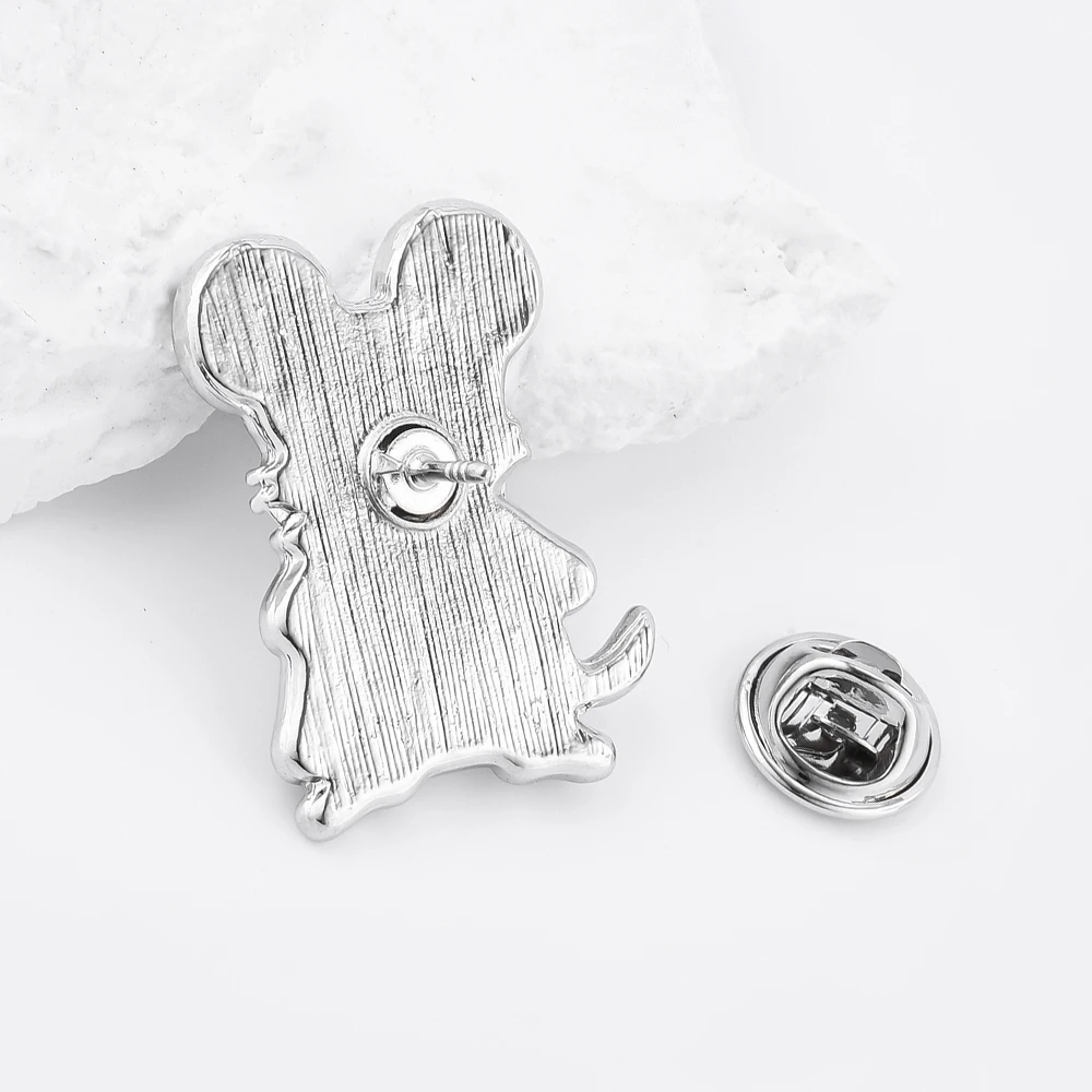 Милая мышь научный элемент коллекция животных значок с лацканами куртка