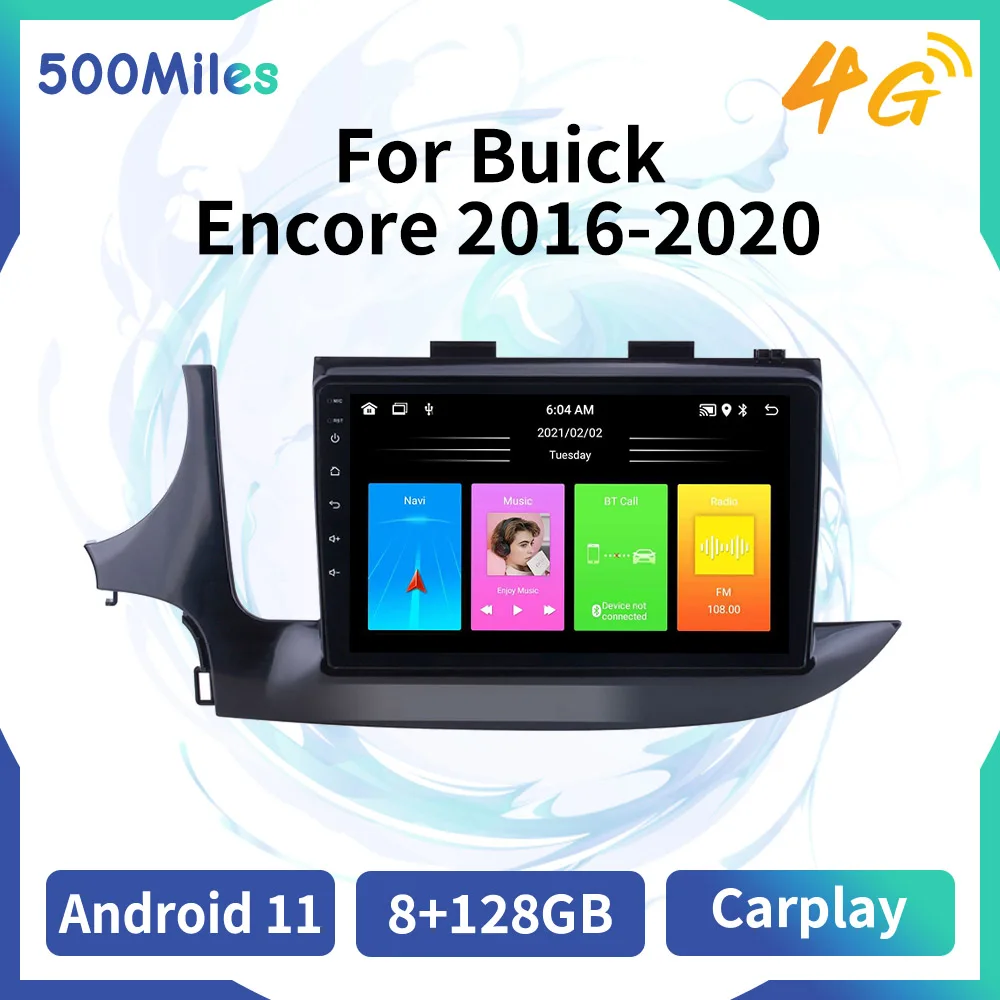 

For Buick Encore 2016-2020 2 Din Android Car Radio GPS Bluetooth-compatible Navigation Multimedia Player Head Unit Stereo WIFI