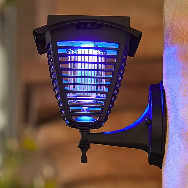 Солнечная светодиодная настенная лампа наружная газонная от комаров домашняя